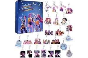 WUJIALINGMM De-mon H-Hunters Advent Calendar 2025,24 Days Christmas Advent Calendar with 24 2D Acrylic Keyring Toys,Christmas Decorations Xmas Surprise Gifts rfor Kids Adults Teens