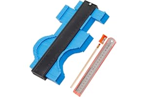 NADAKIN Contour Gauge, Plastic Outline Profile Shape Contour Duplications Guage Duplicator Kit, Irregular Shapes Measure Ruler Gadget Woodwork Measuring Tool Set for Corners and Contoured(25cm, Blue)