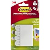 Command Yapışkan şeritler, paket 4 x 2 k&uuml;&ccedil;&uuml;k (8 şerit), beyaz &ndash; resimleri delmeden asın, şeritler 1,8 kg'a kadar dayanır, kal