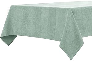 BALCONY & FALCON Nappe Rectangulaire en Tissu Aspect Lin Imperméable pour la Cuisine Le Café et Le Jardin