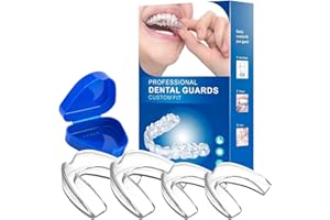 BLHOLIFE Mouth Guard for Teeth Grinding, Mouth Guard for Sleeping, Grinding Guard for Adults and Kids, Sleep Apnea Mouth Guarding & Teeth Whitening Mouth Trays, Prevent Bruxism