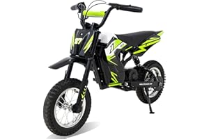 RCB R9X Motocicletta elettrica per bambini, Pneumatici da 12 pollici, Motore potente, 3 modalità 8/12/25KMH, Portata massima 15 km,Moto da cross per bambini dai 6-12 anni