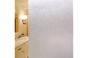 DUOFIRE Privacy Window Film Frosted Decorative Window Sticker Non Adhesive No-Glue Static Cling Glass Film Anti-UV (60cm X 200cm, DS001)