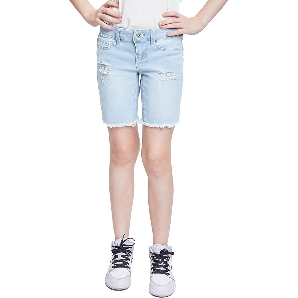 YMI Mädchen Bermuda Shorts Mit Bündchen – Bequem, Aus Baumwolle, Mittlere Taille
