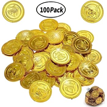 Set Tesoro Pirata 320 Pezzi - Monete D'Oro E Gemme Per Bambini - Foto 11