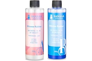 SANAAA Set di stampi in silicone – Gomma siliconica liquida blu per stampi in resina, stampi in silicone, produzione manuale (500 g)