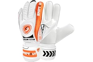 Sportout Torwarthandschuhe mit Fingersave, Fußballhandschuhe, Torwarthandschuhe Herren, 4mm Latex, für Kinder, Erwachsene und Jugendliche