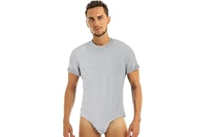 iiniim Body T-shirt Maillot De Corps Homme Justaucorps Gymnastique Danse Competition Combinaison Sport Bodysuit Leotard Dancewear M-XXL