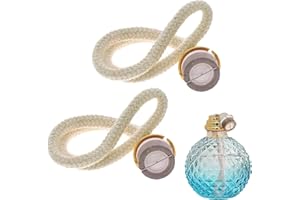 CLKE - Lote de 2 mechas de lámpara de aceite, 1,8 cm, mecha de repuesto de lámpara de quemador, mecha para lámpara de pastor, para difusor de quemador de aromaterapia (oro)