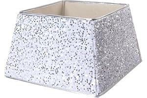 Odot Weihnachtsbaum Kragen 60cm Weihnachtsbaum Rock Korb Deko Weihnachtsbaum Korb-Abdeckung Xmas Tree Ringkorb Cover für Urlaub Party Weihnachtsbaumdekor (60cm,Quadratisch Silber)