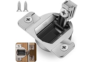 AITUZERO Lot de 8 charnières d'armoire de rechange pour charnières d'armoire Blum 30.310-11.02, vis à 110 et 120 degrés, charnières compactes 31 et 33 (plaque de montage non incluse), vis à bois incluses