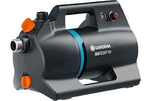 Gardena Batteridriven trädgårdspump 3000 Silent 18V P4A exkl. batteri Pumpar: Högpresterande batteridriven pump, Steglös effektjustering, Arbetar tyst, Regn- och UV-beständigt hölje (14610-55)