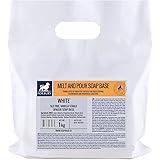 Forbury 1kg Base per sapone di glicerina, Bianco senza SLS, Base per Saponette, Melt and Pour (Sciogli e versa), White Opaque