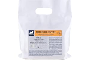 1kg Glycerinseife Opak, Rohseife Seifenbasis (SLS-frei), White Opaque Forbury Melt and Pour soap base SLS Free