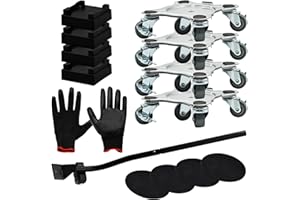 LYFJXX Upgrade Furniture Movers with Wheels Set, Heavy Duty Furniture Dolly&Lifter Tool with 5 360° Rotatable Rubber Universal Wheels, 2000 lbs Load Capacity for Easy Moving Large Furniture