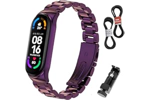 BDIG Cinturino Compatibile per Xiaomi Mi Band 5 Cinturino Mi Band 5, Regolabile in Acciaio Inox Watch Cinturino di Ricambio per Mi Band 5