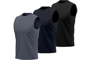 TORO ACTIVA 3/5 Pack Running Tank Top for Men Muscle Sleeveless Dry-Fit Workout Shirts Tops Training Bodybuilding Vests