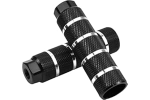 YMWALK Pedane bici, 2 pezzi Pedane bici in alluminio universali Pedane acrobatiche BMX Pedane ciclismo Piedi posteriori antiscivolo Pedali Accessori bici per BMX, Mountain bike (Nero)