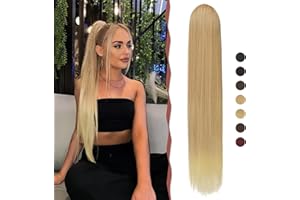 ‎SOFEIYAN Sofeiyan Pferdeschwanz Haarteil Haarverlängerung mit Kordelzug 70cm Langer Gerade Zopf Pferdeschwanz Natürlicher Weicher Haarverlängerung Synthetische Ponytail Extension für Frauen