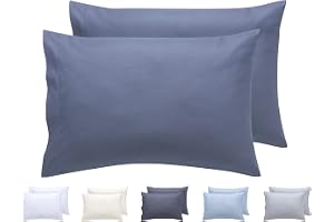 Todocama – Set med 2 örngott, mikrofiber Extra mjukt, allergivänligt. set om 2-50x70 cm gråblå