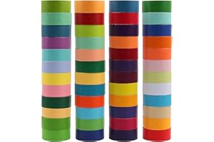 Lychii 48 Rotolo Washi Tape, Tape Decorativo Coprente per lavoretti di Fai da Te, diari, Biglietti, Schizzi, Scrapbook Planner Bullet (15mm)