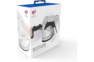 PDP METAVOLT PS5 Dual Charger White For Sony Playstation PS5 - PS4, Officially Licensed