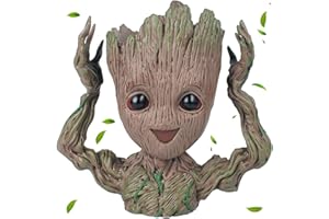 thematys Maceta Baby Groot - Decoración Aficionados del Cine, Figura de Acción Clásica, Merchandising Oficial, Ideal para Plantas y Bolígrafos, Regalo Original, 15x19x8cm