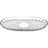 Paşabah&ccedil;e ELEGANT OVAL SERVİS TABAĞI 163X278 MM 000-SEFFAF 1 OFSET HEDİYELİK KUTU 6 PAŞABAHCE