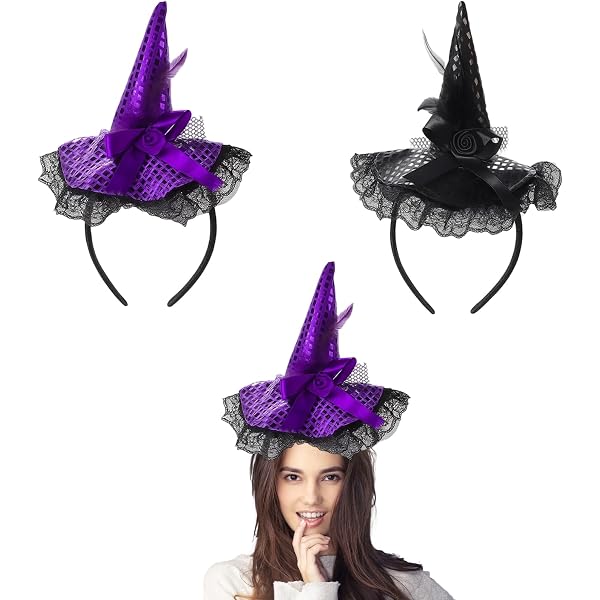Cappelli Da Strega Neri Per Halloween - 2 Pezzi 38x36 Cm Per Adulti E Bambini, Perfetti Per Feste E Cosplay