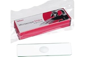 AmScope BS-C12 Lot de 12 lames de microscope concaves à dépression simple Transparent