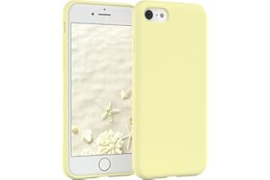 EAZY CASE Coque de protection fine en silicone de qualité supérieure compatible avec iPhone SE (2022/2020) / iPhone 8/7, avec protection de l'appareil photo et doublure intérieure, coque en silicone,