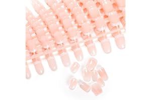 LIARTY 240 Piezas De Uñas Postizas Francesas Corto, Uña Falsa Artificial Acrílico,Cubierta Completa Uñas Postizas Natural para Mujeres Niñas