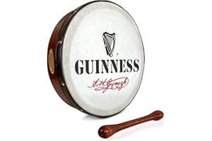 PRO KUSSION Handmade Dannan 10" Vegan Irish Bodhran Hand Drum - Guinness Design