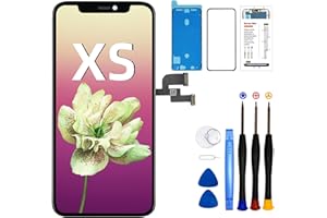 DTD Display für iPhone XS LCD Bildschirm Schwarz Reparaturset (5,8 Zoll), Digitizer Glas Touchscreen Ersatz mit Reparatursatz, Kompatibel mit Modell A1920, A2097, A2098, A2099, A2100