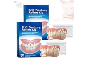 ADFUGE Furzero Silicone Reline Denture Set, Jeremytis Soft Denture Kit, Yunpso Denture Silicone Reline Kit, Vumela Soft Denture Reline Kit, Denture Silicone Reline Kit For Men & Women (2PCS)
