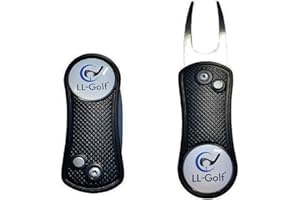 LL-Golf® Golf Aluminium Pliable Relève-Pitch avec marqueur de Balle dans Une boîte/Divot Tool