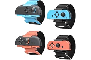 MENEEA [Per Switch 2/1]- 4 Pacchetti Cinturino per Nintendo Switch 2 Just-Dance 2026 2025 2024 & Zumba Burn It Up per Switch 2/ Switch 1, Cinturine Elastiche Regolabili Accessori per Joycon 2