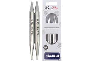 KnitPro - Nova Punte per Maglieria Intercambiabili Fatto di Metallo, 10,0 mm - 1 Pezzo