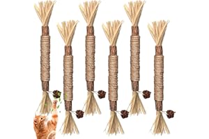 Simsky Katzenminze Sticks für Zahnpflege, 6 Stück, Kausticks für Katzen Zahnstein & Mundgeruch intelligenzspielzeug,Spielzeug Katzen selbstbeschäftigung