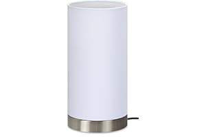 Trango 2018-09 W lampa stołowa, lampka nocna, lampa biurkowa *WHITE* z oprawką E14 i abażurem w kolorze białym średnica 120 mm, wysokość: 255 mm lampa stołowa bez żarówki