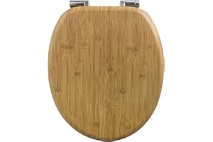 WOLTU Abattant WC Couvercle WC en Bois MDF Soft Close avec Frein de Chute pour Couvette en O Siège de Toilette Charnières