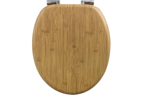 WOLTU Abattant WC Couvercle WC en Bois MDF Soft Close avec Frein de Chute pour Couvette en O Siège de Toilette Charnières