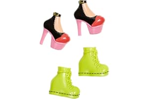 Bratz shoefiesnaps Pack # 5 – Accessories for dolls (Doll Shoes, Black, Green, Rose, Red, Plastic, CE)