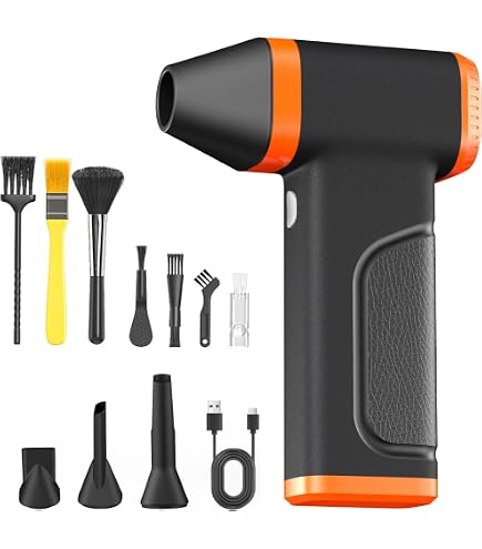 SAILHAP Druckluftgebläse 300.000 U/min – Kabelloser Elektrischer Duster Mit Bürstenlosem Motor, Wiederaufladbar, Für PC, Auto, Tastatur, Camping & Schnee