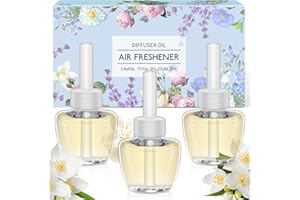 SCENTORINI Flakon z olejkiem zapachowym jaśmin, odświeżacz powietrza do pomieszczeń, olejek zapachowy do pomieszczeń, 3 x 19 ml, wkłady do flakonów zapachowych nadające się do wtyczek zapachowych Air