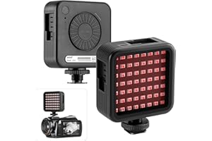 ORDRO LN-5 On-Camera IR noktowizor, lampa fotograficzna na podczerwień z 56 diodami LED na podczerwień, ładowanie USB-C, lampka noktowizyjna do nagrywania wideo z kamery DSLR