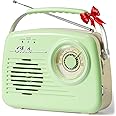 Retro Radios Portable Am Fm, Small Vintage Bluetooth Radio, C*4 Battery ...