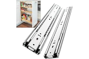 REGUDA Heavy Duty Drawer Runners Full Extension Runners 250 300 350 400 450 500 550 600 650 700 750 800 850 900 950 1000mm Side Mount Rails for Drawer Capacity 65 kg 1 Pair