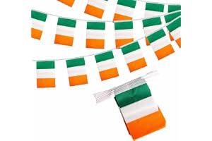 Irländsk flagga flaggväv 10 m 30 Irlands flaggor St. Patrick's Day festdekorationer, irländsk bunting banderoller dekoratione