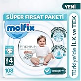 Molfix Premium S&uuml;per Fırsat Paketi 4 Beden 108 Adet